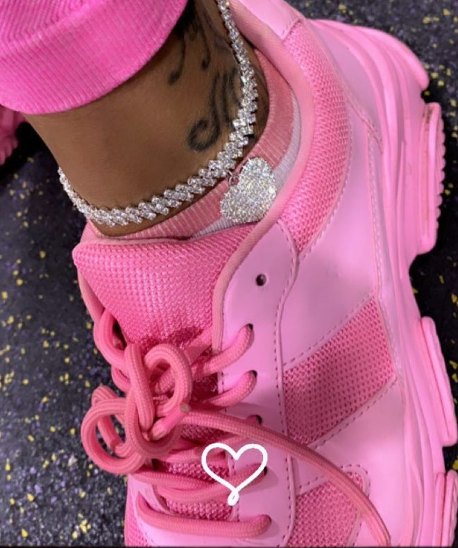 All love diamonds heart anklet 🩷