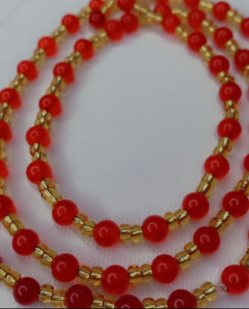 Carnelian Red waistbeads🍒🍒🍒