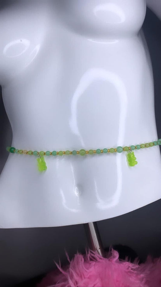 Green teddy waistbeads 💚🤑