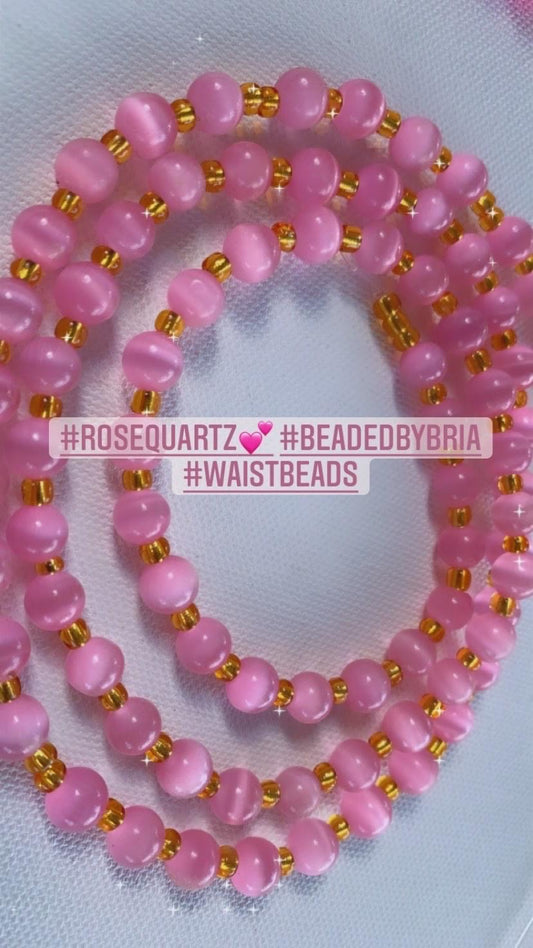 Rose Quartz waistbeads 💕✨